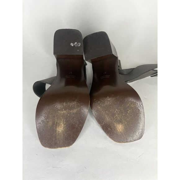 Boemos Sandals Women Size 37 US 7 Gray Leather Sling Back - Picture 11 of 13